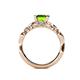 5 - Carina Signature Peridot and Diamond Engagement Ring 