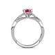 5 - Belinda Signature Pink Tourmaline and Diamond Engagement Ring 