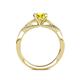 5 - Belinda Signature Yellow and White Diamond Engagement Ring 