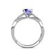 5 - Belinda Signature Tanzanite and Diamond Engagement Ring 