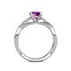 5 - Belinda Signature Amethyst and Diamond Engagement Ring 