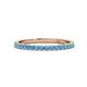 1 - Lara 2.00 mm Blue Topaz Eternity Band 