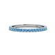 1 - Lara 2.00 mm Blue Topaz Eternity Band 