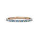 1 - Lara 2.00 mm Blue Topaz and Diamond Eternity Band 