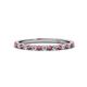 1 - Lara 2.00 mm Rhodolite Garnet and Diamond Eternity Band 