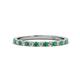1 - Lara 2.00 mm Emerald and Diamond Eternity Band 
