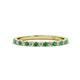 1 - Lara 2.00 mm Emerald and Diamond Eternity Band 