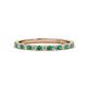 1 - Lara 2.00 mm Emerald and Diamond Eternity Band 
