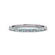 1 - Lara 2.00 mm Aquamarine and Diamond Eternity Band 