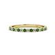 1 - Lara 2.00 mm Green Garnet and Diamond Eternity Band 