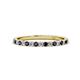 1 - Lara 2.00 mm Blue Sapphire and Lab Grown Diamond Eternity Band 