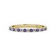 1 - Lara 2.00 mm Iolite and Lab Grown Diamond Eternity Band 