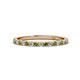 1 - Lara 2.00 mm Peridot and Lab Grown Diamond Eternity Band 