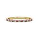 1 - Lara 2.00 mm Rhodolite Garnet and Lab Grown Diamond Eternity Band 