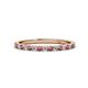 1 - Lara 2.00 mm Rhodolite Garnet and Lab Grown Diamond Eternity Band 