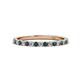 1 - Lara 2.00 mm Blue Diamond and Lab Grown Diamond Eternity Band 