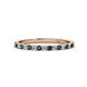1 - Lara 2.00 mm London Blue Topaz and Lab Grown Diamond Eternity Band 