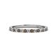 1 - Lara 2.00 mm Smoky Quartz and Lab Grown Diamond Eternity Band 