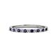 1 - Lara 2.00 mm Blue Sapphire and Lab Grown Diamond Eternity Band 