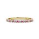 1 - Lara 2.00 mm Pink Sapphire and Lab Grown Diamond Eternity Band 