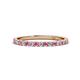 1 - Lara 2.00 mm Pink Sapphire and Lab Grown Diamond Eternity Band 