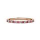 1 - Lara 2.00 mm Pink Tourmaline and Lab Grown Diamond Eternity Band 