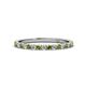 1 - Lara 2.00 mm Peridot and Lab Grown Diamond Eternity Band 