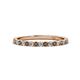 1 - Lara 2.00 mm Smoky Quartz and Lab Grown Diamond Eternity Band 