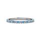 1 - Lara 2.00 mm Blue Topaz and Lab Grown Diamond Eternity Band 