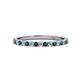 1 - Lara 2.00 mm Blue Diamond and Lab Grown Diamond Eternity Band 