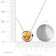 3 - Arela 6.50 mm Round Citrine Donut Bezel Solitaire Pendant Necklace 