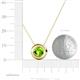 3 - Arela 6.50 mm Round Peridot Donut Bezel Solitaire Pendant Necklace 
