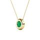2 - Arela 6.00 mm Round Emerald Donut Bezel Solitaire Pendant Necklace 