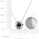 3 - Arela 6.00 mm Round Black Diamond Donut Bezel Solitaire Pendant Necklace 