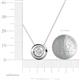 3 - Arela 6.00 mm Round White Sapphire Donut Bezel Solitaire Pendant Necklace 