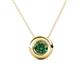 1 - Arela 6.50 mm Round Lab Created Alexandrite Donut Bezel Solitaire Pendant Necklace 