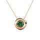 1 - Arela 6.50 mm Round Lab Created Alexandrite Donut Bezel Solitaire Pendant Necklace 