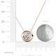 3 - Arela 6.50 mm Round Diamond Donut Bezel Solitaire Pendant Necklace 
