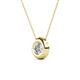2 - Arela 6.50 mm Round Lab Grown Diamond Donut Bezel Solitaire Pendant Necklace 