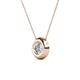 2 - Arela 6.50 mm Round Lab Grown Diamond Donut Bezel Solitaire Pendant Necklace 