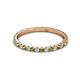 3 - Lara 2.00 mm Peridot and Lab Grown Diamond Eternity Band 