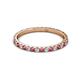 3 - Lara 2.00 mm Rhodolite Garnet and Lab Grown Diamond Eternity Band 