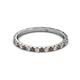 3 - Lara 2.00 mm Smoky Quartz and Lab Grown Diamond Eternity Band 