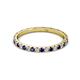 3 - Lara 2.00 mm Blue Sapphire and Lab Grown Diamond Eternity Band 