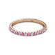 3 - Lara 2.00 mm Pink Sapphire and Lab Grown Diamond Eternity Band 