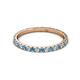 3 - Lara 2.00 mm Blue Topaz and Lab Grown Diamond Eternity Band 