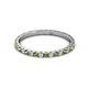 3 - Lara 2.00 mm Peridot and Lab Grown Diamond Eternity Band 