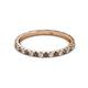 3 - Lara 2.00 mm Smoky Quartz and Lab Grown Diamond Eternity Band 