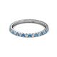 3 - Lara 2.00 mm Blue Topaz and Lab Grown Diamond Eternity Band 