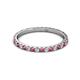 3 - Lara 2.00 mm Rhodolite Garnet and Lab Grown Diamond Eternity Band 